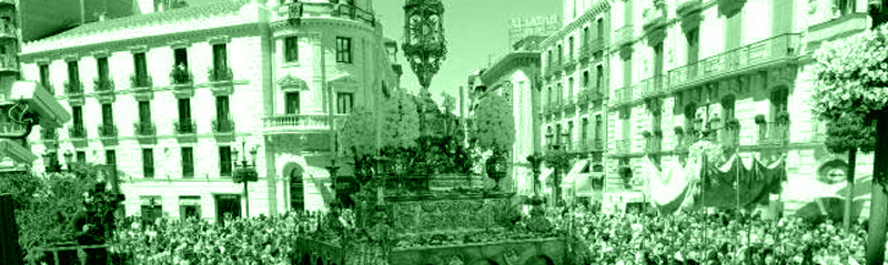 Procesión durante el Corpus Christi de Toledo, a la altura de Zocodover